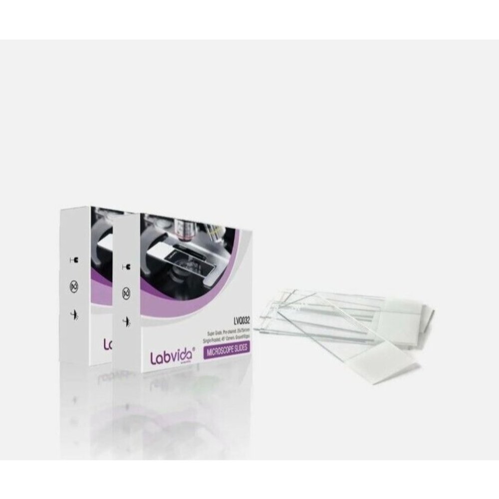 Labvida 144pcs of Pre-Cleaned Frosted Microscope Slides, Dim.75mmx25mm, Super...